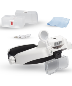 LED Headband Magnifier With Bi-Plate Magnification & Loupe