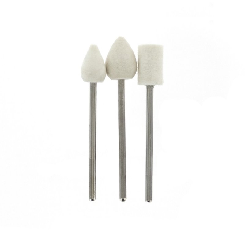 3 Pce Assorted Mounted Felt Buffs-Small – ModelCraft