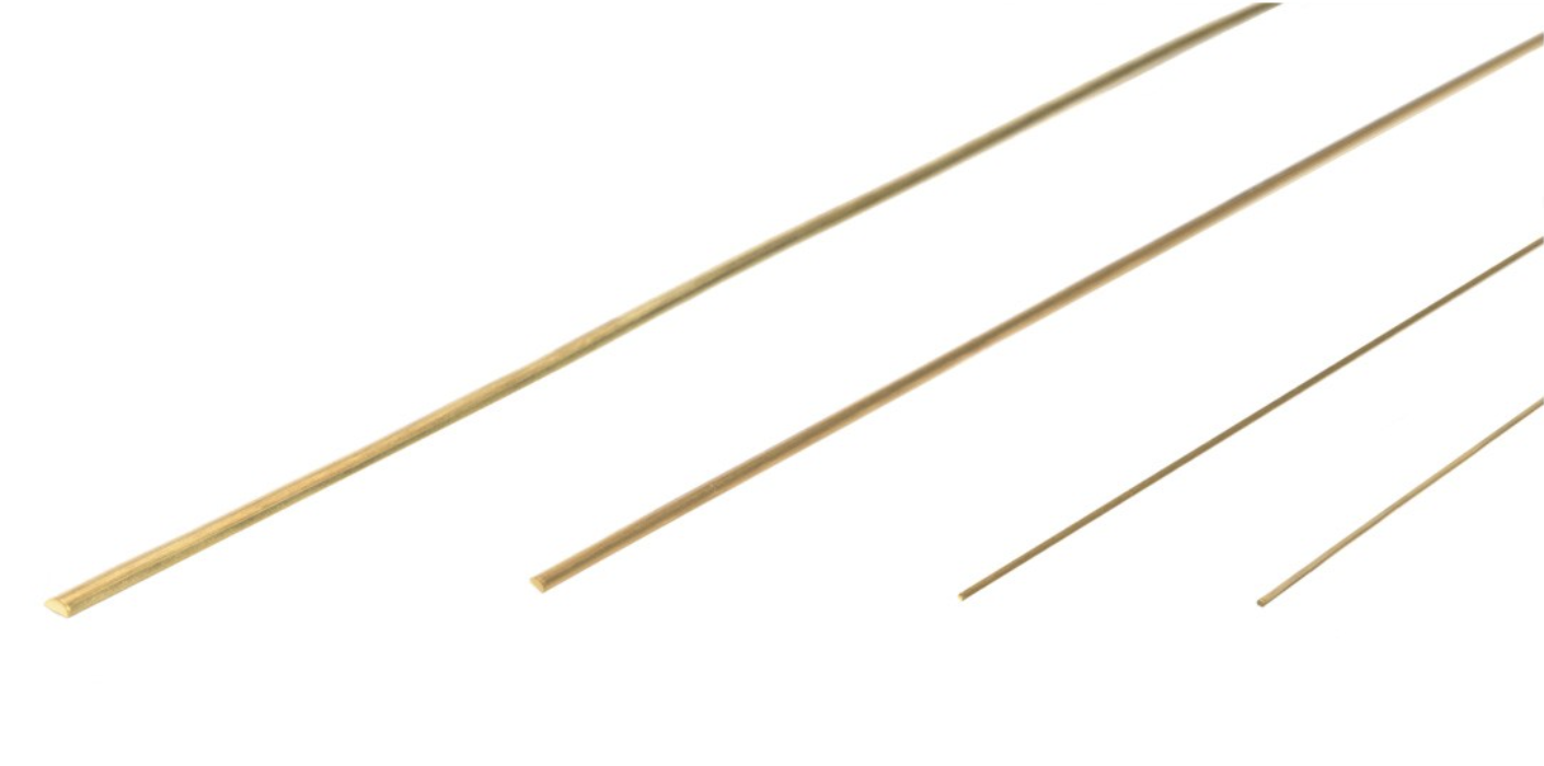 Brass Half Round Profiles 2x1mm – Amati