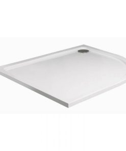 Slimline Offset Quadrant Shower Tray 1000mm x 800mm In White Right Hand