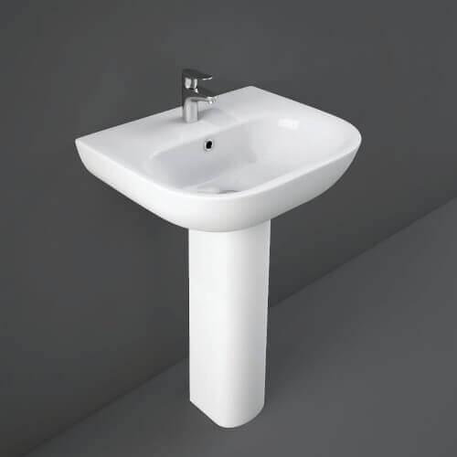 Toone Basin & Full Pedestal 1 Tap hole 550mm