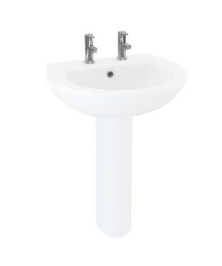 Waterloo Basin & Full Pedestal 2 Tap hole 550mm