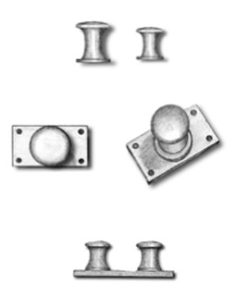 Metal Twin Bollards with Base 3.5mm (AM4909/06)