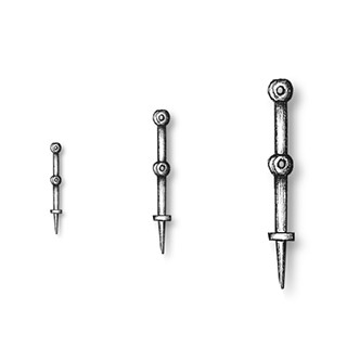 2 Hole Stanchions machine turned brass 6mm - Image 3