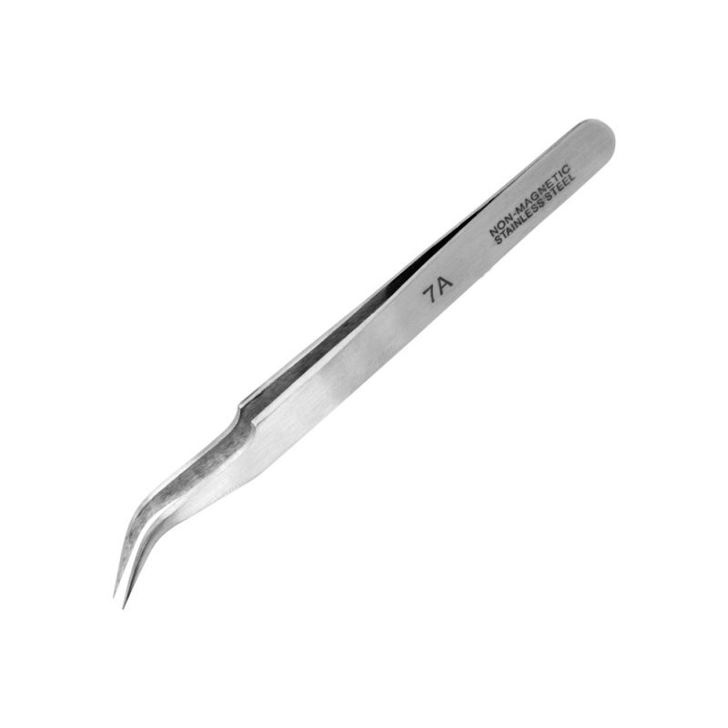 Curved Stainless Steel Tweezers - Image 2