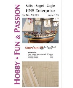 Sails for HMS Enterprize 1:96 – Shipyard