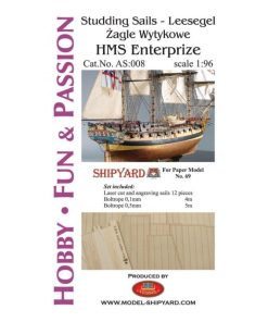 HMS Enterprize Studding Sails 1:96 – Shipyard