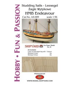 HM Endeavour Studding Sails 1:96 – Shipyard