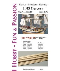 Mast Set for HMS Mercury – Shipyard