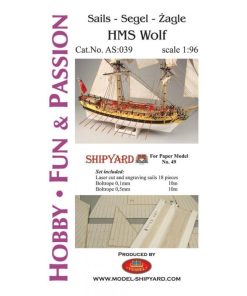 Sails for HMS Wolf 1:96 – Shipyard