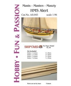 Mast Set for HMS Alert – Shipyard