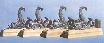 Dolphin Brass-Plated Display Set