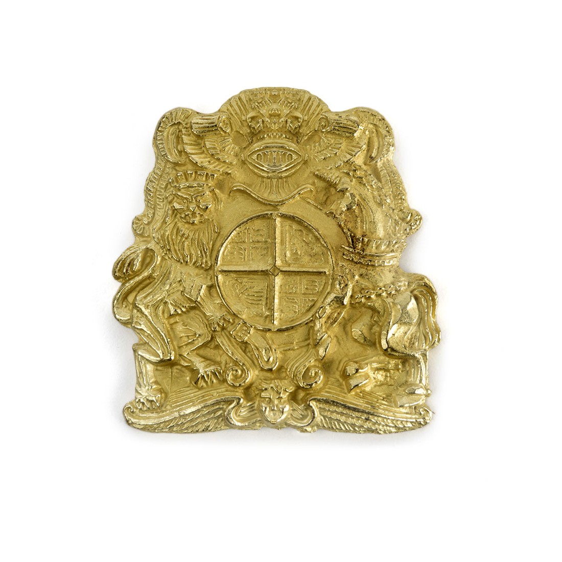 Brass English Coat of Arms 57mm
