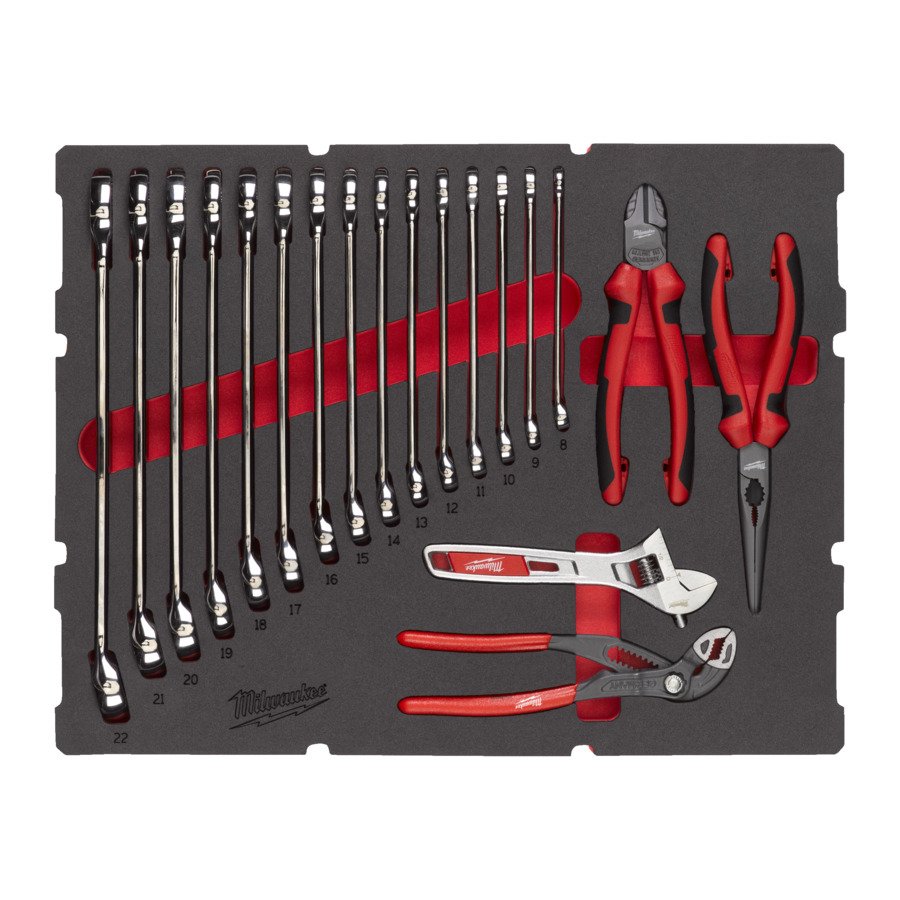 MILWAUKEE MAX BITE SPANNER AND PLIER SET PACKOUT FOAM INSERT