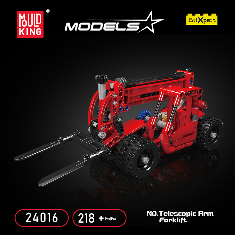 MOULD KING Telehandler Teleporter Forklift Truck 218pcs Brick Model 24016 - Image 6