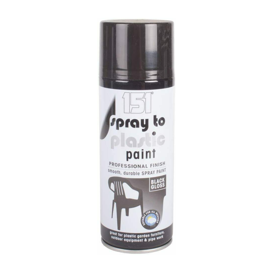 151 Spray To Plastic Black Gloss Paint 400ml
