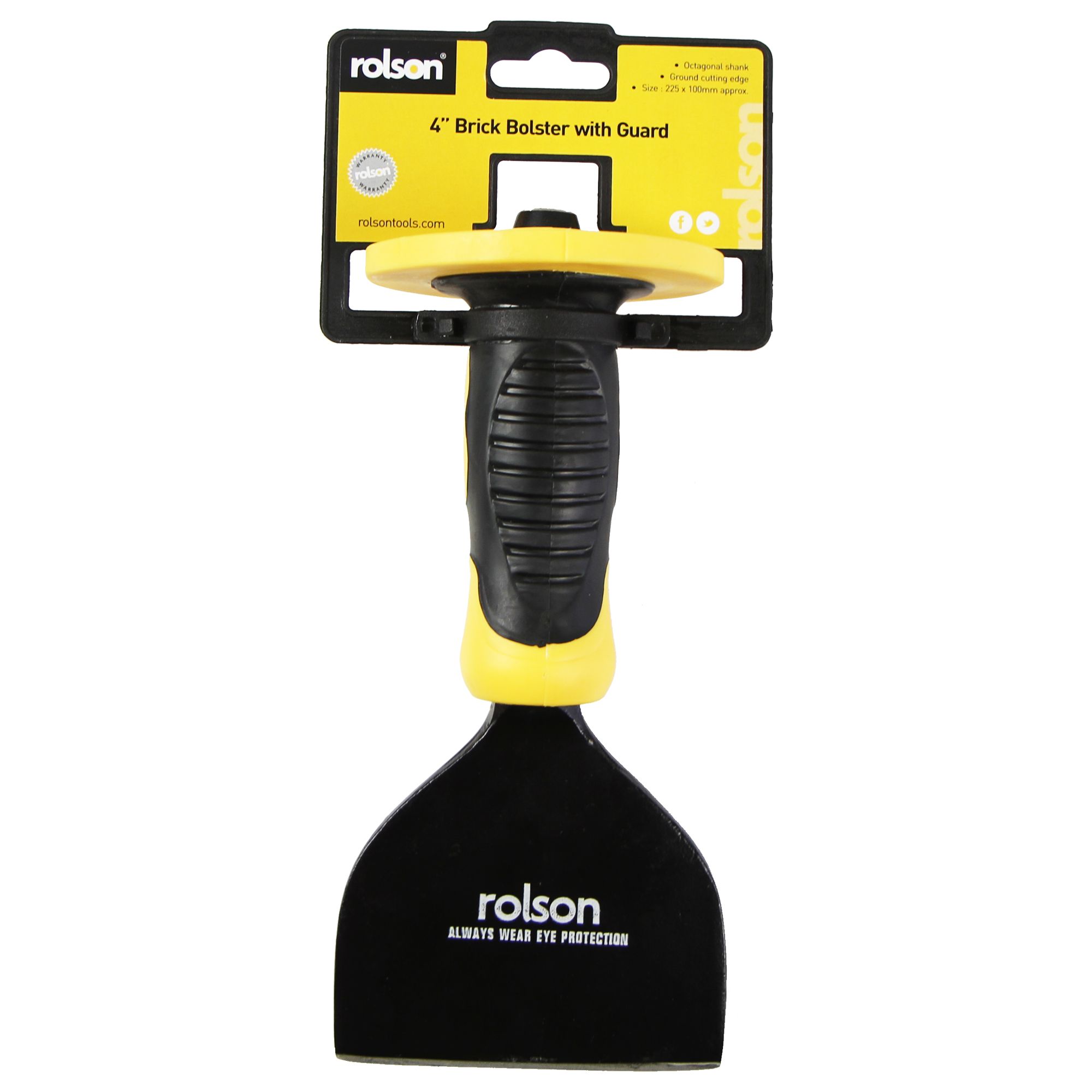 Rolson 4″ Brick Bolster with Guard – 100mm 26583 - Image 2