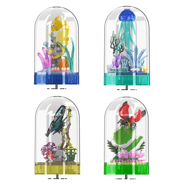 Mould King Seahorse Building Bricks Model 424pcs Music-box Lighting 10100 - Image 7