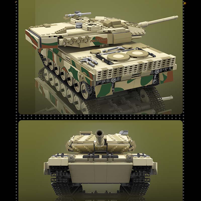 MOULD KING 20020 German Leopard 2 Tank Remote Control And Audio 800pcs - Image 4