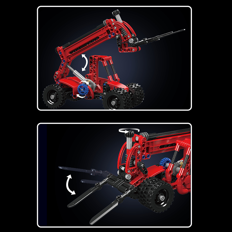 MOULD KING Telehandler Teleporter Forklift Truck 218pcs Brick Model 24016 - Image 4