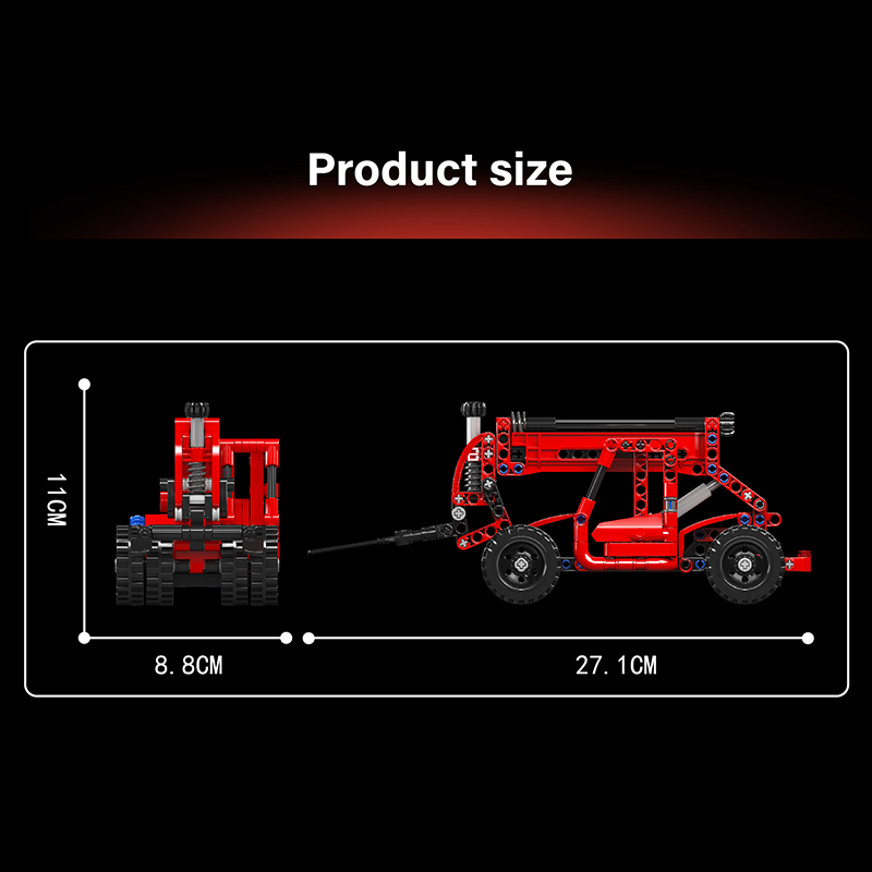 MOULD KING Telehandler Teleporter Forklift Truck 218pcs Brick Model 24016 - Image 5