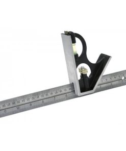 Rolson 300mm (12inch) Combination Square: with brass adjustment and level 50858