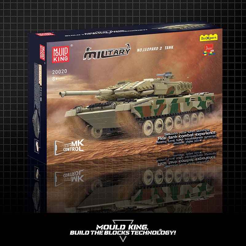 MOULD KING 20020 German Leopard 2 Tank Remote Control And Audio 800pcs - Image 7