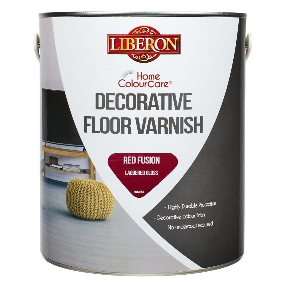 Liberon Home ColourCare Decorative Floor Varnish Red Fusion 1L