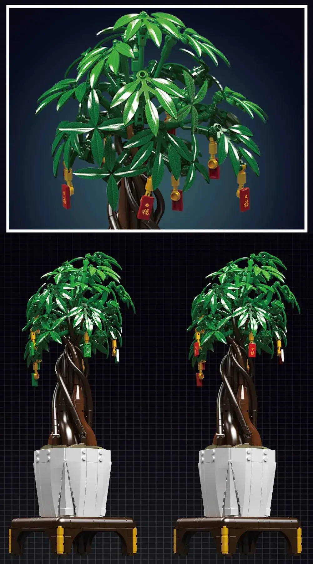 Mould King 10063 The Money Tree Flower Building Model Set 815 PCS - Image 3