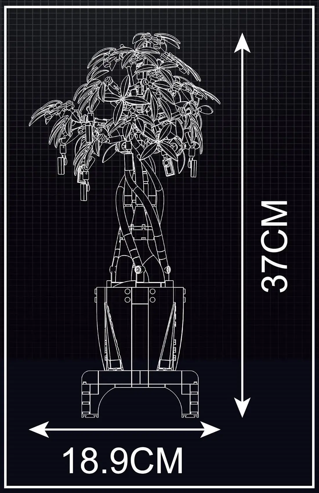 Mould King 10063 The Money Tree Flower Building Model Set 815 PCS - Image 4