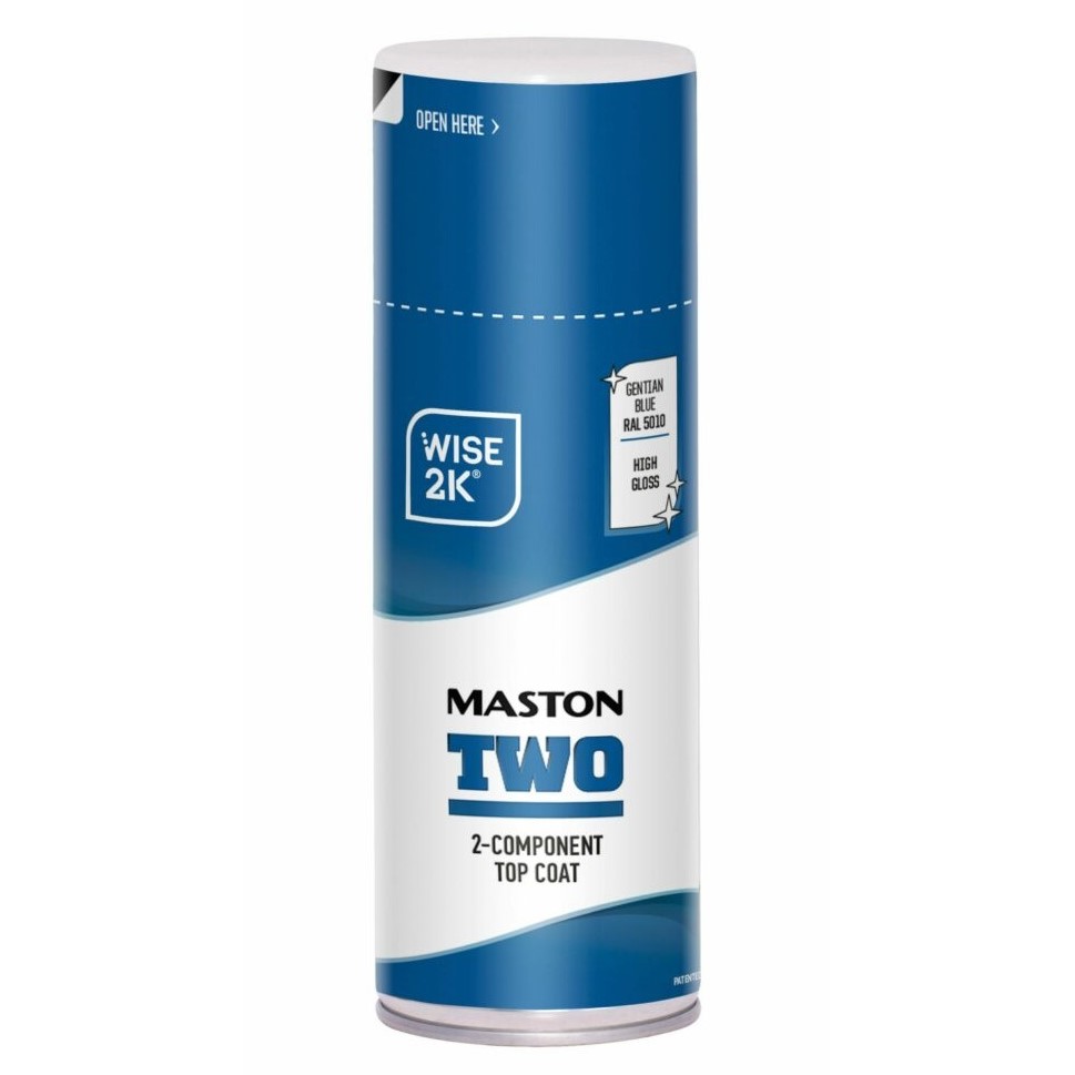 Maston Spray Paint 2K Two High Gloss Gentian Blue RAL5010 400ml