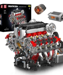 Mould King 10130 Technology Motorized V8 Engine Building Block Model 2718pcs