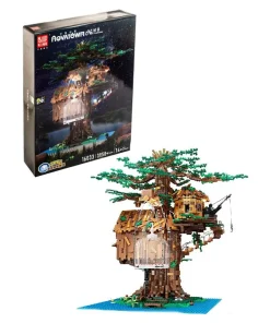 Mould King 16033+D Treehouse+ Lighting Blossom And Maple Leaf Package 5462pcs