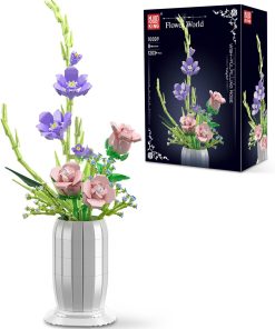 Mould King 10009 Wish-fulling Rose Flower Bouquet Building Set 1203 PCS