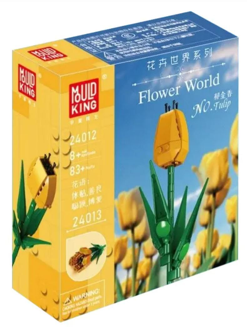 Mould King 24012 Tulip Bud Flower Artificial Building Set 83 PCS - Image 3