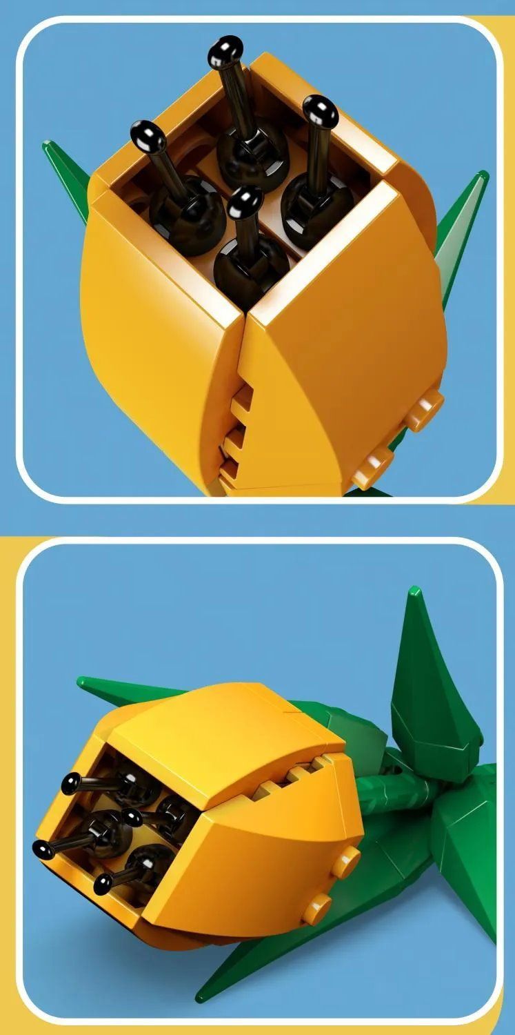 Mould King 24012 Tulip Bud Flower Artificial Building Set 83 PCS - Image 2