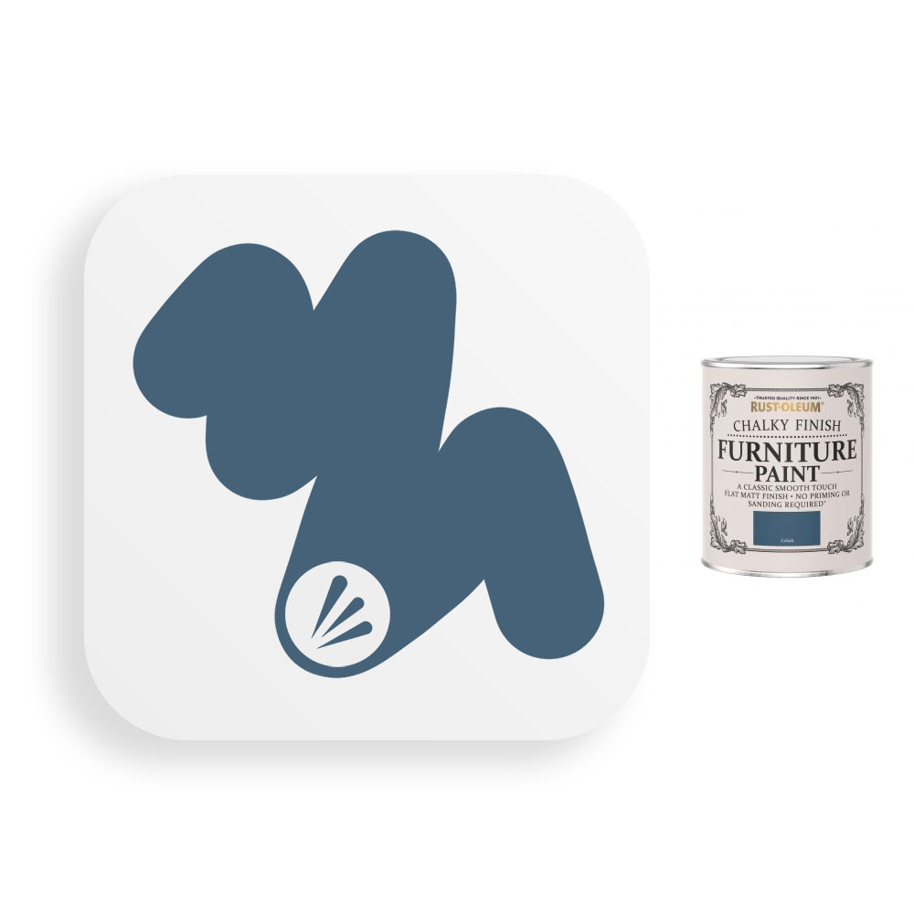 Rust-Oleum Cobalt Chalky Paint 125ml Shabby Chic Furniture