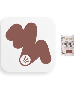 Rust-Oleum Fire Brick Chalky Paint 125ml Shabby Chic Furniture