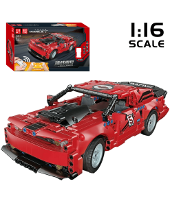 Mould King Muscle Car Red Brick Model Car 773/pcs Remote Control RC 15017